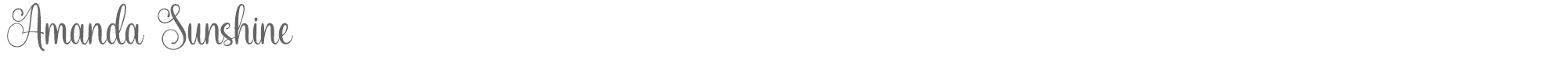 Sample characters Amanda Sunshine Font